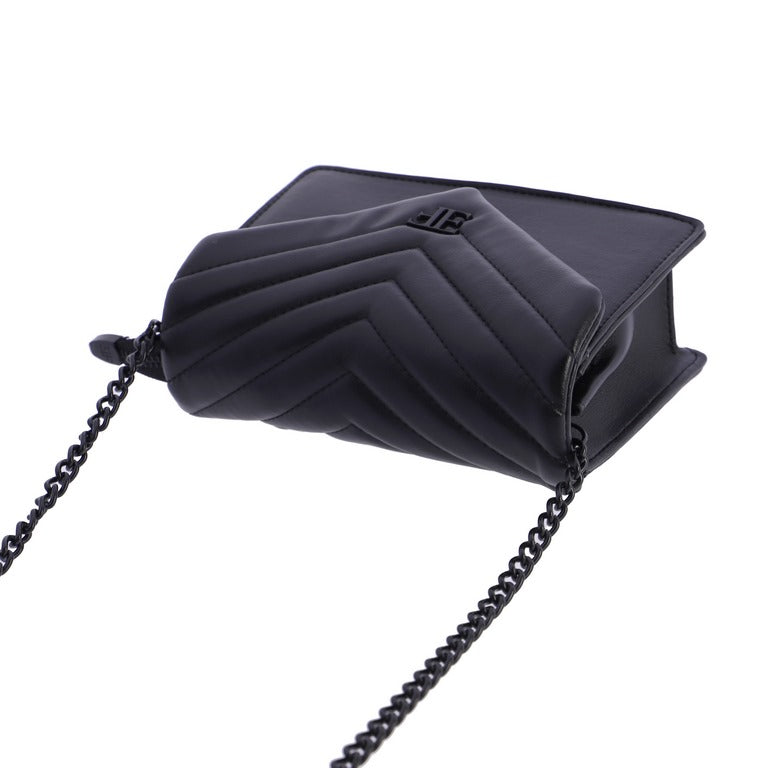 Bolso bandolera pequeño solapa Eferri Tina Negro