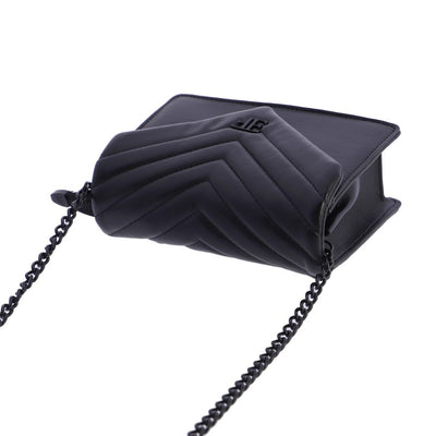 Bolso bandolera pequeño solapa Eferri Tina Negro