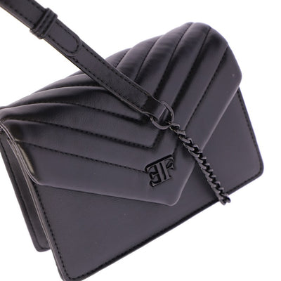 Bolso bandolera pequeño solapa Eferri Tina Negro