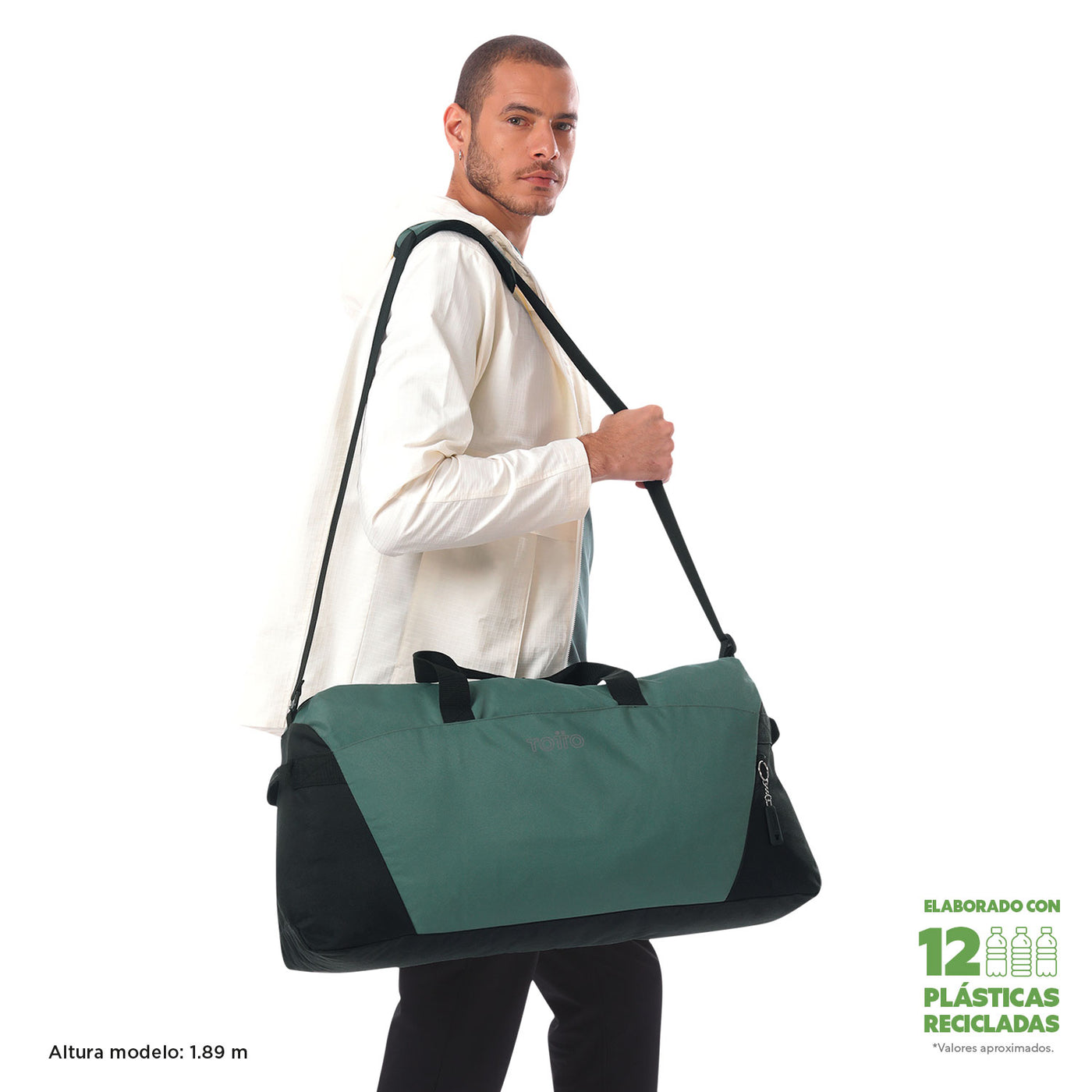 Bolsa de viaje Grande Totto Active Pro L - Silver Pine
