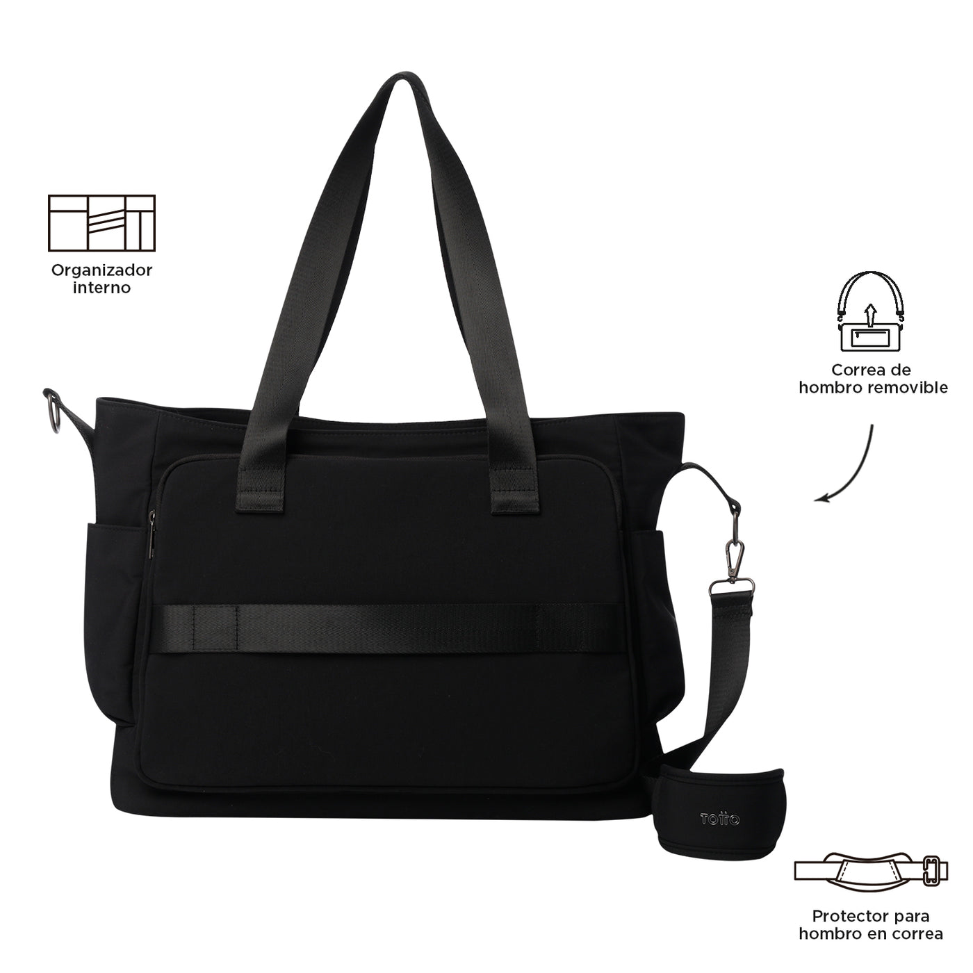 Bolso de viaje Totto Duffle Sahara - Negro