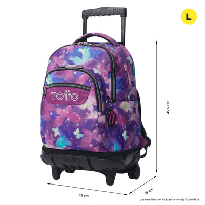 Mochila escolar con ruedas Totto Renglones - Star Butterfly