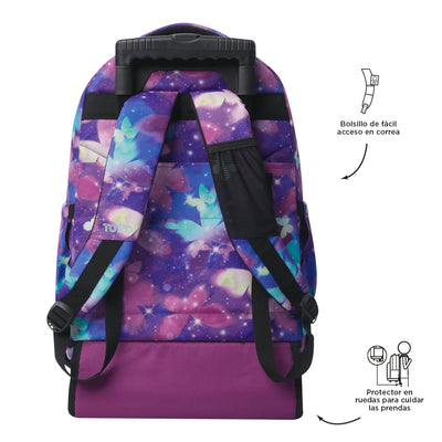 Mochila escolar con ruedas Totto Renglones - Star Butterfly
