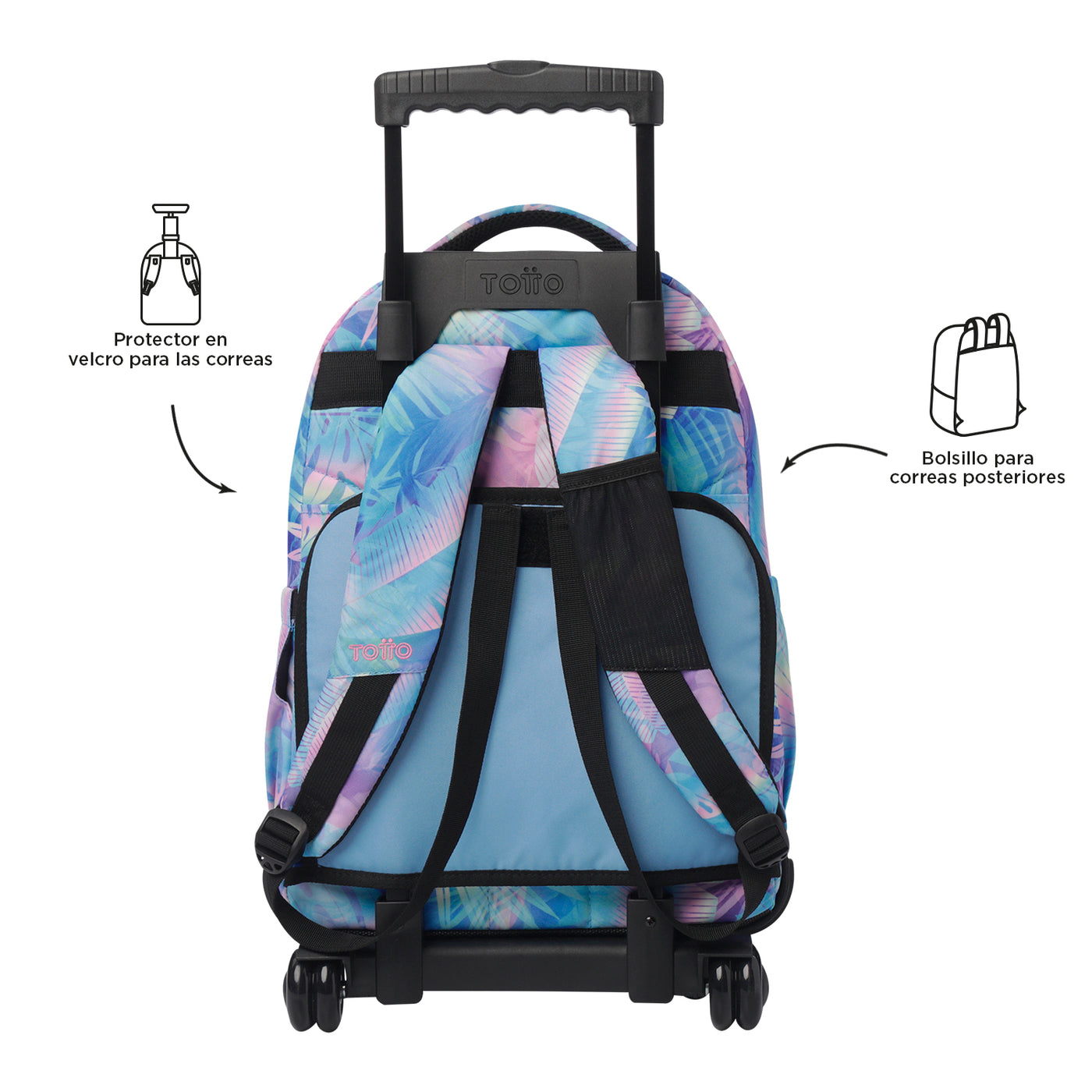 Mochila escolar con ruedas Totto Renglones - Prisma