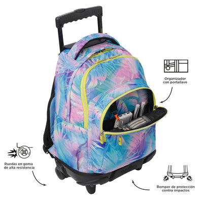 Mochila escolar con ruedas Totto Renglones - Prisma