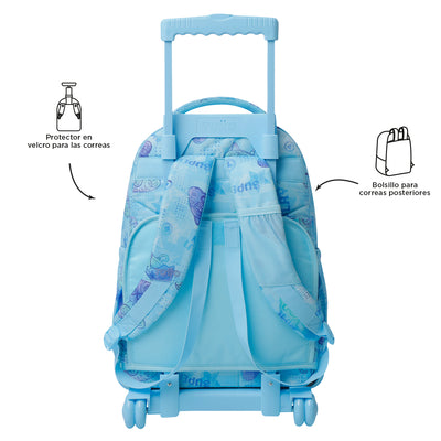 Mochila escolar con ruedas Totto Renglones - Polar