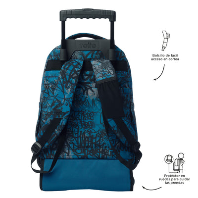 Mochila escolar con ruedas Totto Renglones - Urban Graph