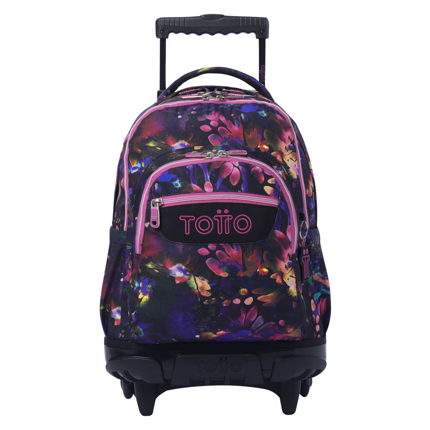 Mochila escolar con ruedas Totto Renglones - Flower Galaxy