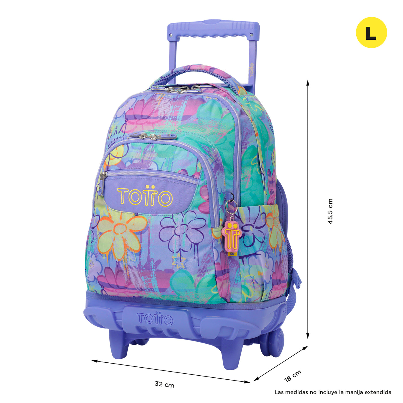 Mochila escolar con ruedas Totto Renglones - Grafily