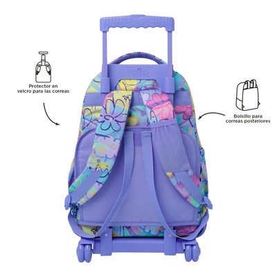 Mochila escolar con ruedas Totto Renglones - Grafily