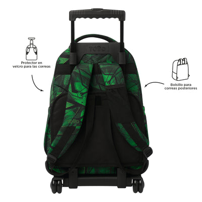 Mochila escolar con ruedas Totto Renglones - Jhony Jungle