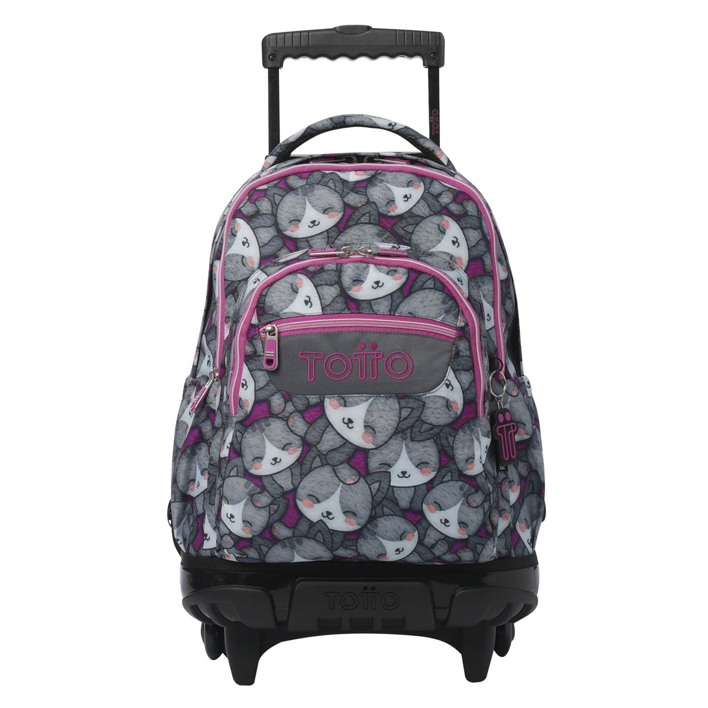 Mochila escolar con ruedas Totto Renglones - Kitten Rose
