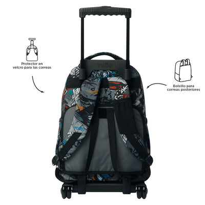 Mochila escolar con ruedas Totto Renglones - Okubo