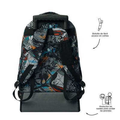Mochila escolar con ruedas Totto Renglones - Okubo