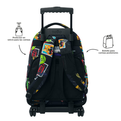 Mochila escolar con ruedas Totto Renglones - Sticky