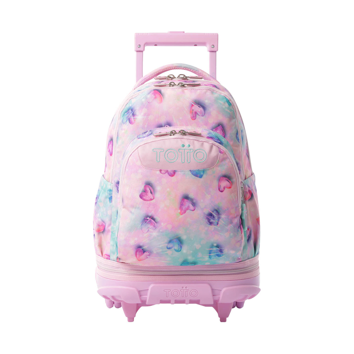 Mochila escolar ruedas desmontable Totto Tiza Glitter - Shiny Heart