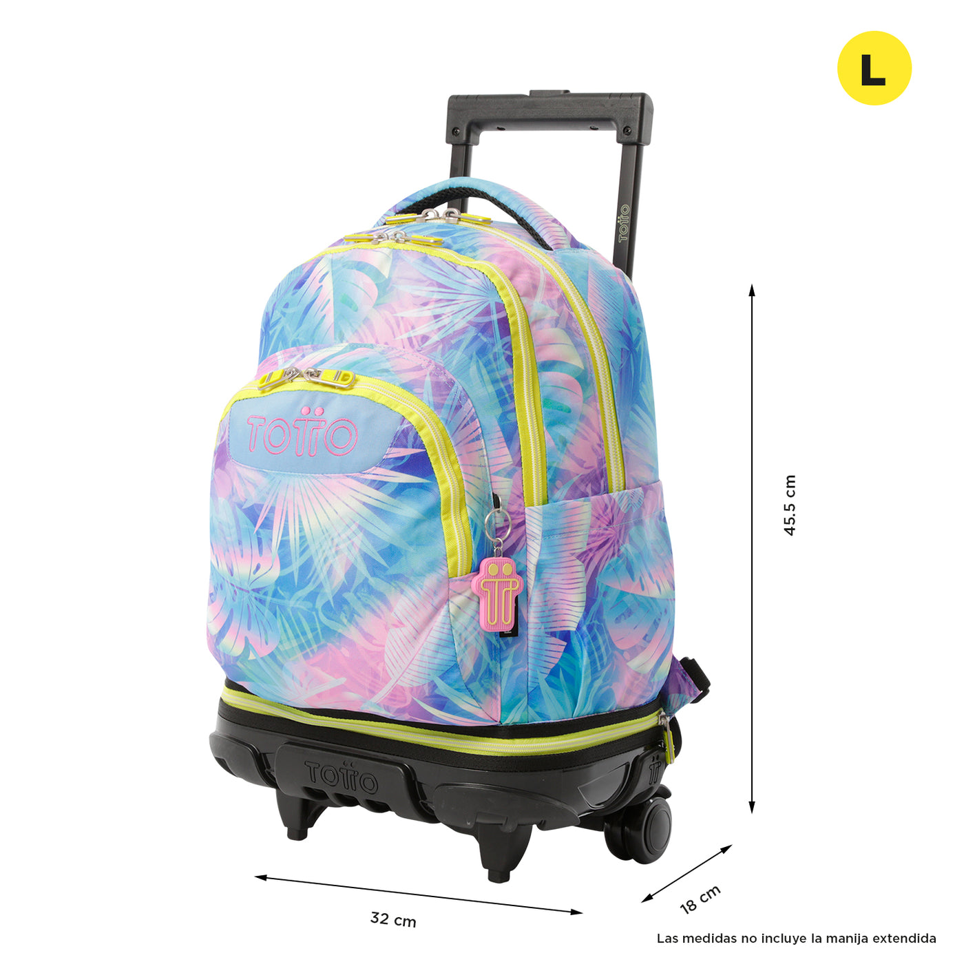 Mochila escolar ruedas desmontable Totto Tiza - Prisma