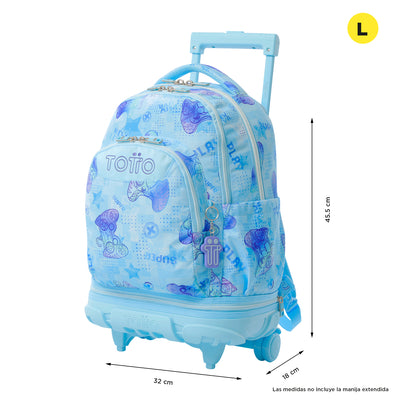Mochila escolar ruedas desmontable Totto Tiza - Polar