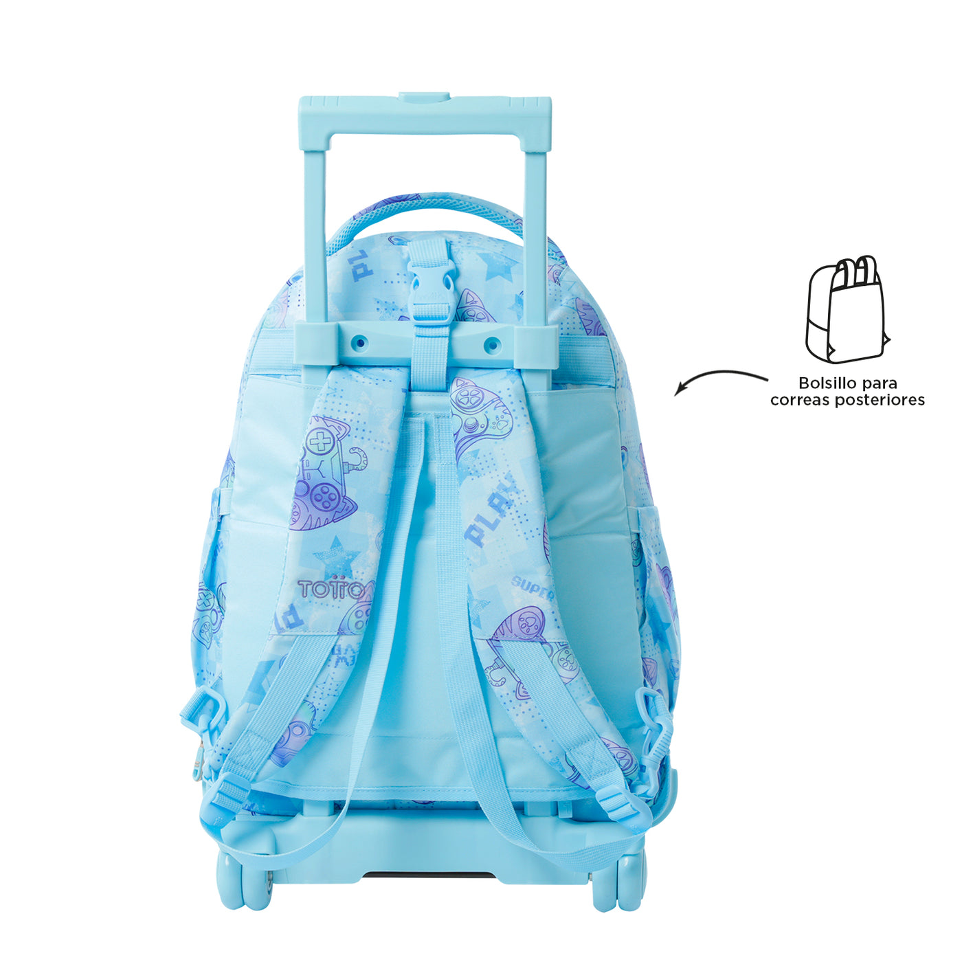 Mochila escolar ruedas desmontable Totto Tiza - Polar