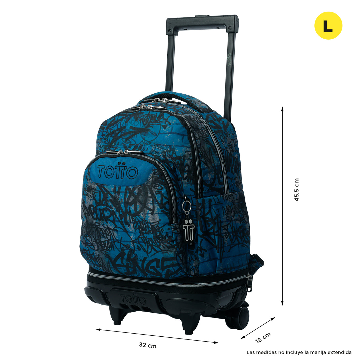 Mochila escolar ruedas desmontable Totto Tiza - Urban Graph