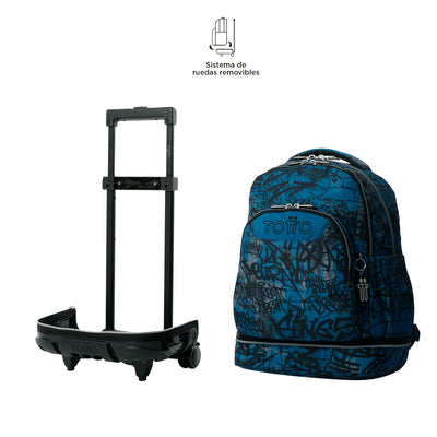 Mochila escolar ruedas desmontable Totto Tiza - Urban Graph