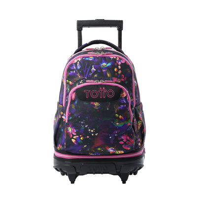 Mochila escolar ruedas desmontable Totto Tiza - Flower Galaxy