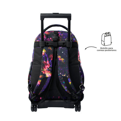Mochila escolar ruedas desmontable Totto Tiza - Flower Galaxy