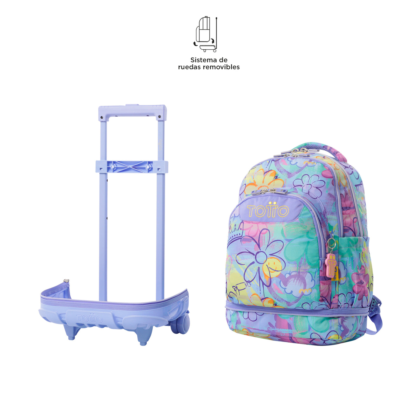 Mochila escolar ruedas desmontable Totto Tiza - Grafily