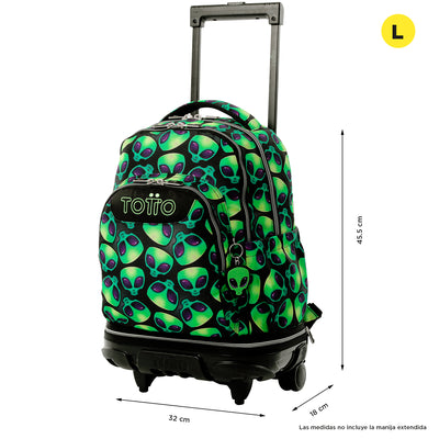 Mochila escolar ruedas desmontable Totto Tiza - Ali