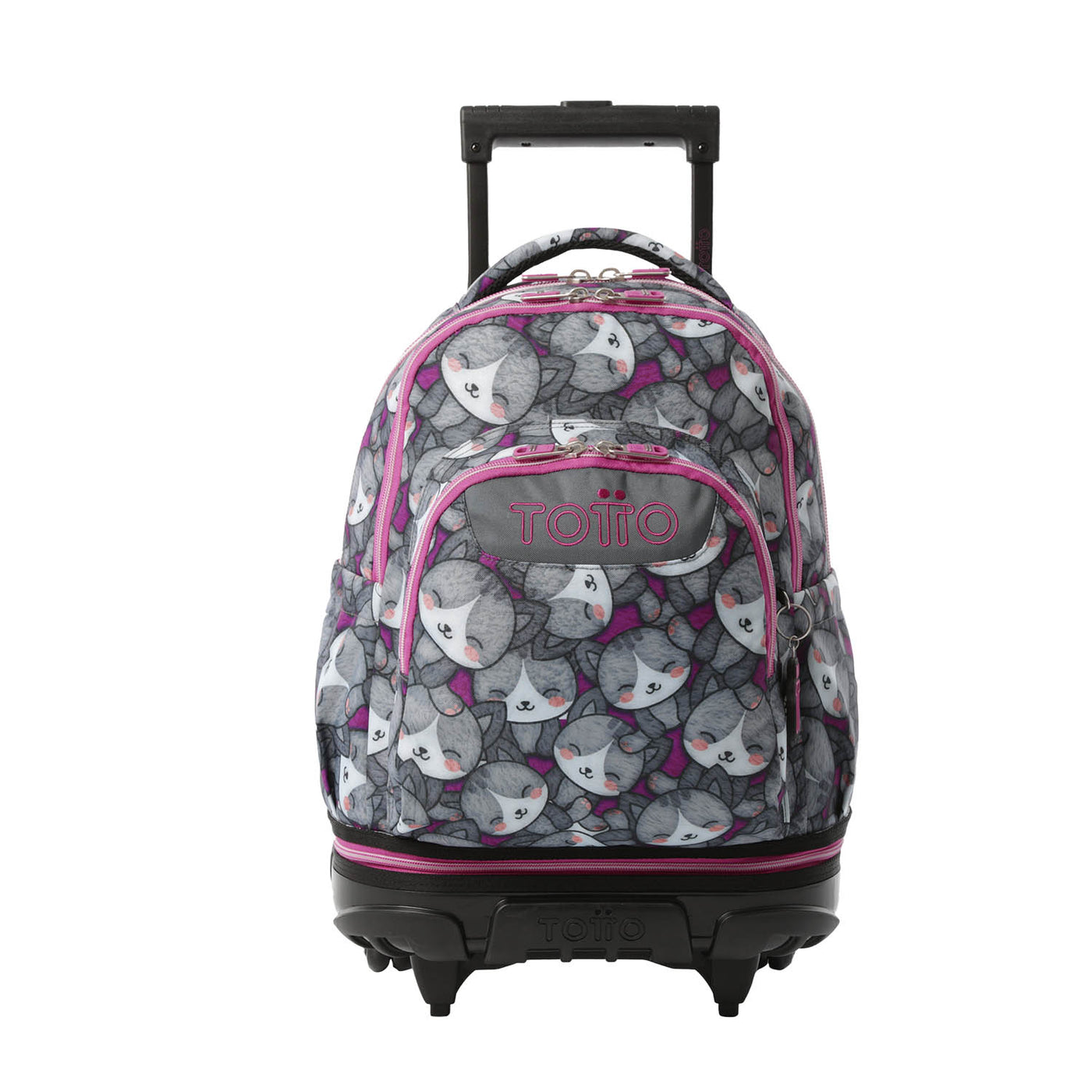 Mochila escolar ruedas desmontable Totto Tiza - Kitten Rose