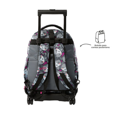 Mochila escolar ruedas desmontable Totto Tiza - Kitten Rose
