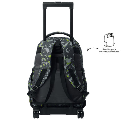 Mochila escolar ruedas desmontable Totto Tiza - Texgrunge