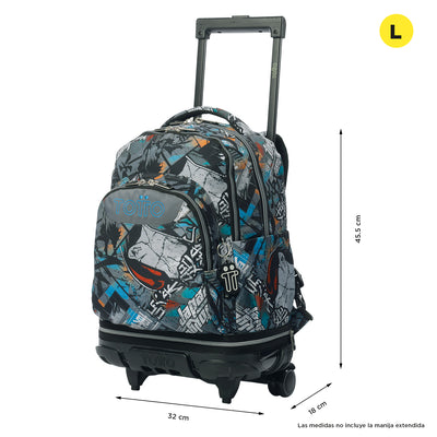 Mochila escolar ruedas desmontable Totto Tiza - Okubo