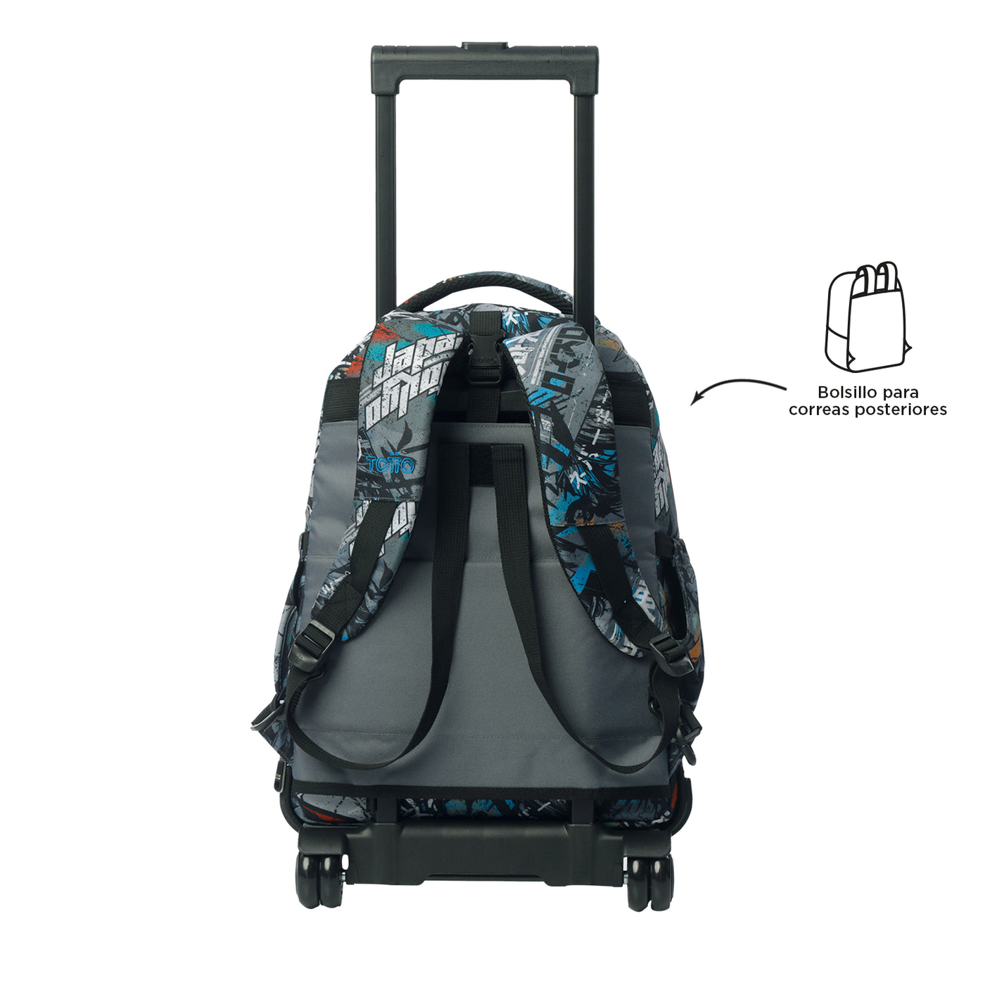 Mochila escolar ruedas desmontable Totto Tiza - Okubo