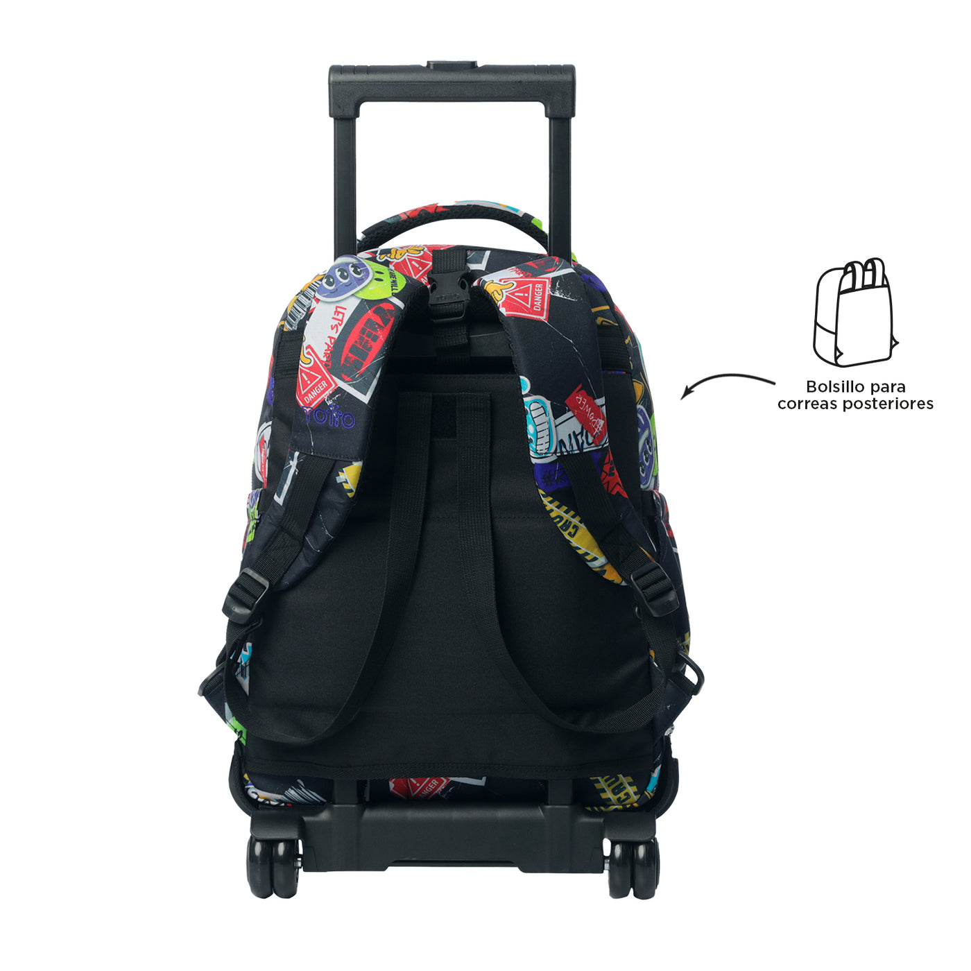 Mochila escolar ruedas desmontable Totto Tiza - Sticky