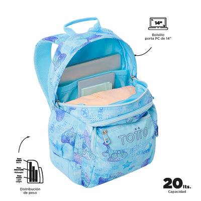 Mochila escolar Totto Rayol - Polar