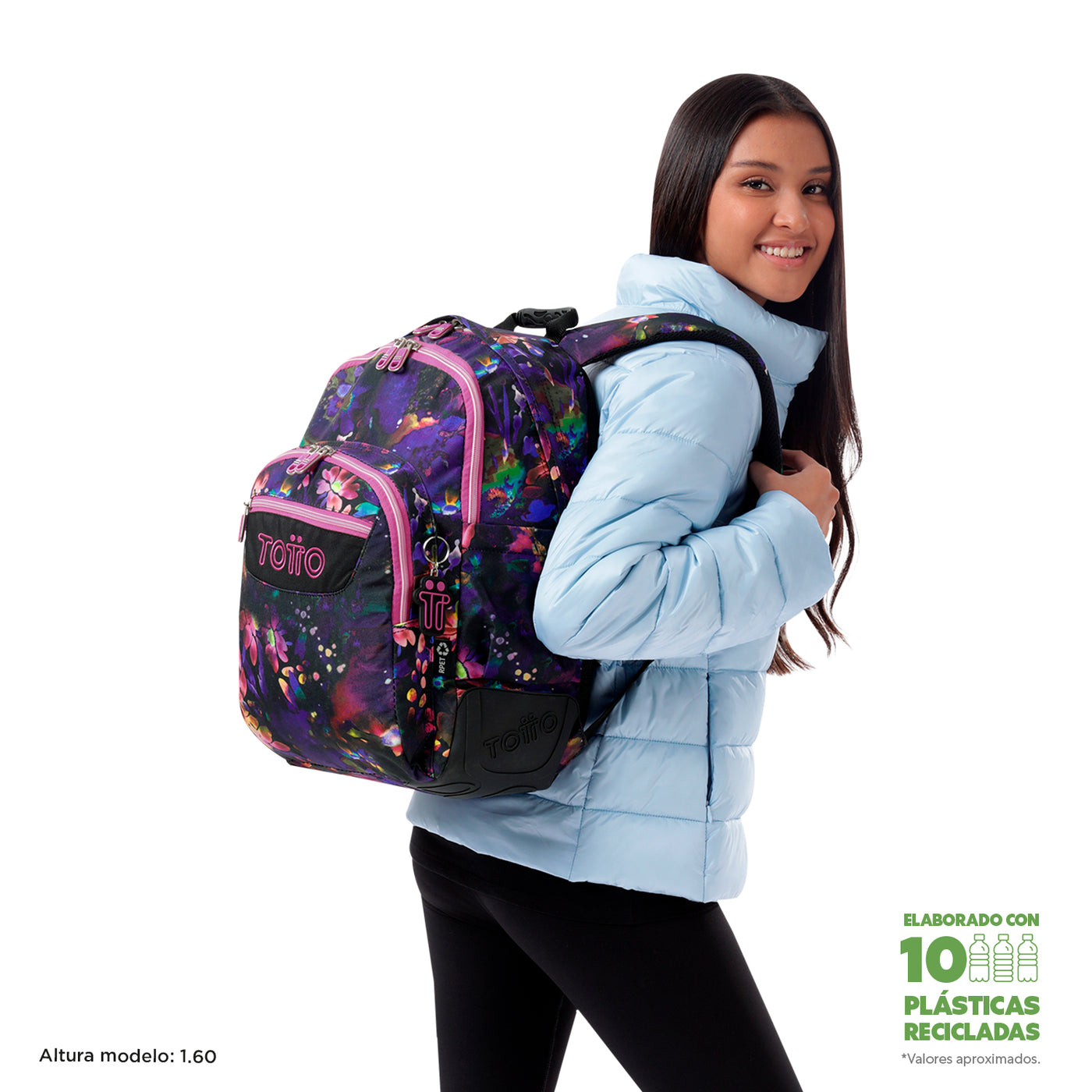 Mochila escolar Totto Rayol - Flower Galaxy