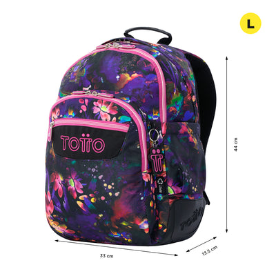 Mochila escolar Totto Rayol - Flower Galaxy