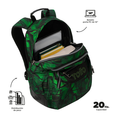 Mochila escolar Totto Rayol - Jhony Jungle