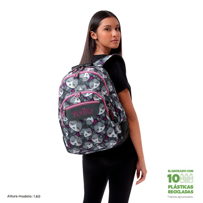 Mochila escolar Totto Rayol - Kitten Rose