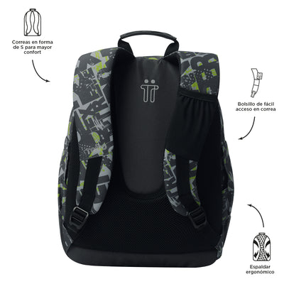 Mochila escolar Totto Rayol - Texgrunge