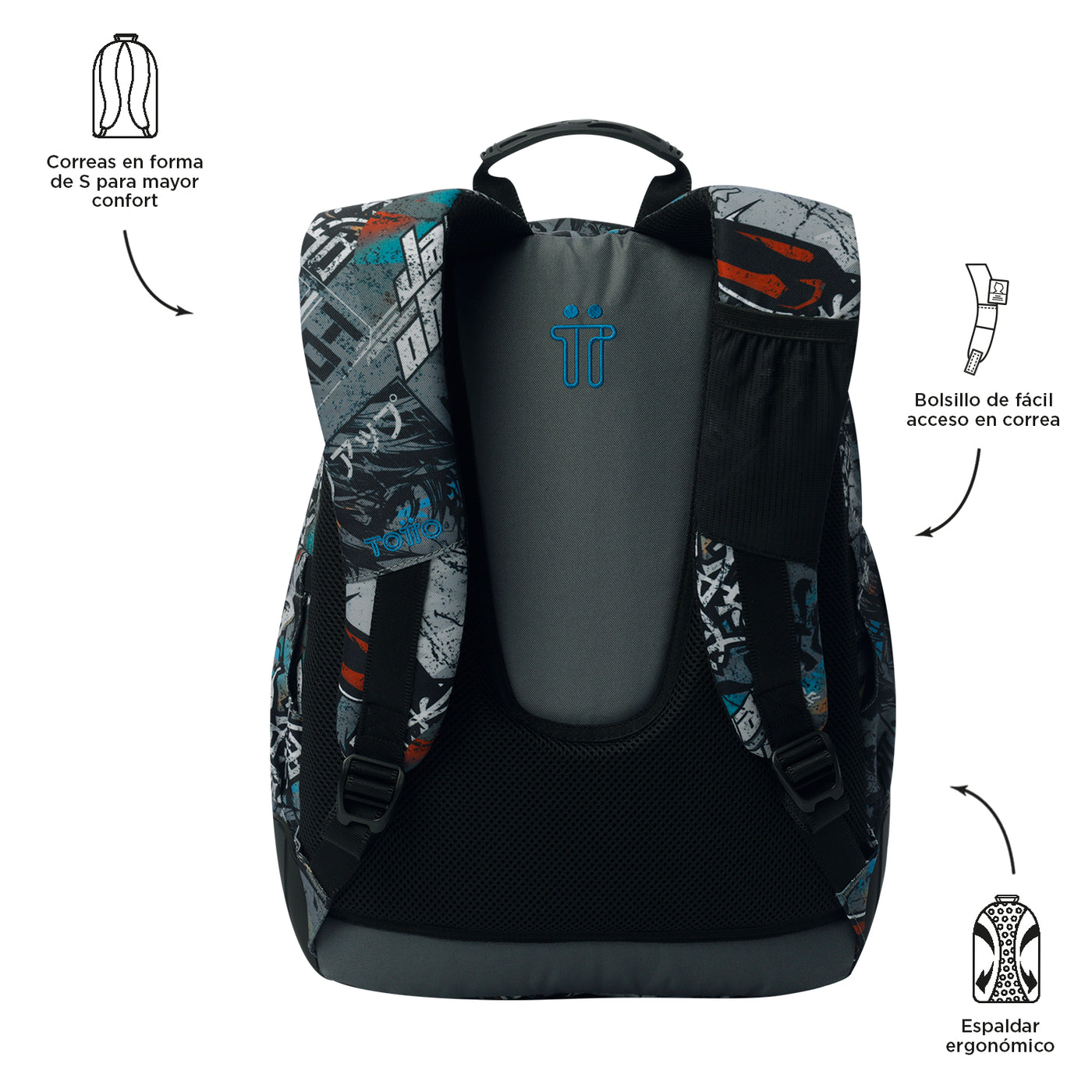 Mochila escolar Totto Rayol - Okubo