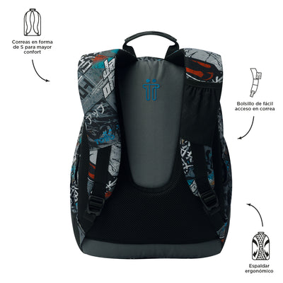 Mochila escolar Totto Rayol - Okubo