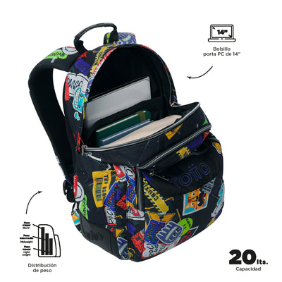 Mochila escolar Totto Rayol - Sticky