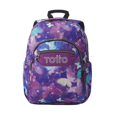 Mochila escolar adaptable a carro Totto Acuareles Glitter - Star Butterfly