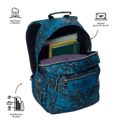 Mochila escolar adaptable a carro Totto Acuareles - Urban Graph