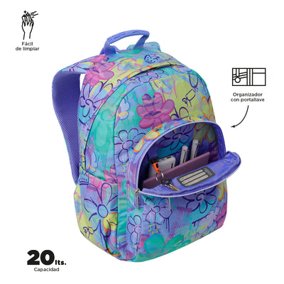 Mochila escolar adaptable a carro Totto Acuareles - Grafily