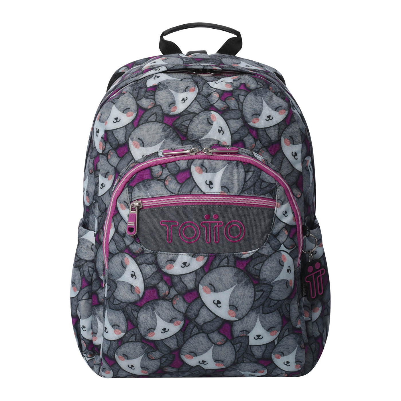Mochila escolar adaptable a carro Totto Acuareles - Kitten Rose