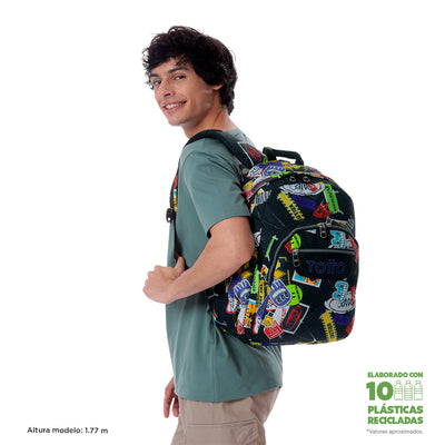 Mochila escolar adaptable a carro Totto Acuareles - Sticky