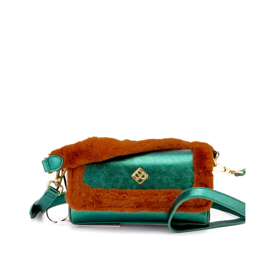 Bolso baguette de pelo Pepe Moll Century Green